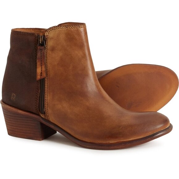 NEW ROAN BY BED STU Liz Short Boots - Leather For Women IN Tan Crust Suede7254s2 - Picture 4 of 8